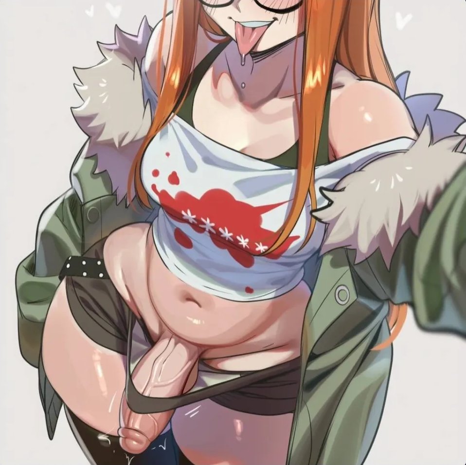 1futa, ai generated, atlus, big penis, clothed, clothed futa, clothing, faceless futa, fat cock, futanari, imminent fellatio, imminent oral, intersex, looking at viewer, lovelyzen, orange hair, penis, pent up, persona, persona 5, sakura futaba, solo futa, standing, throbbing penis, white background