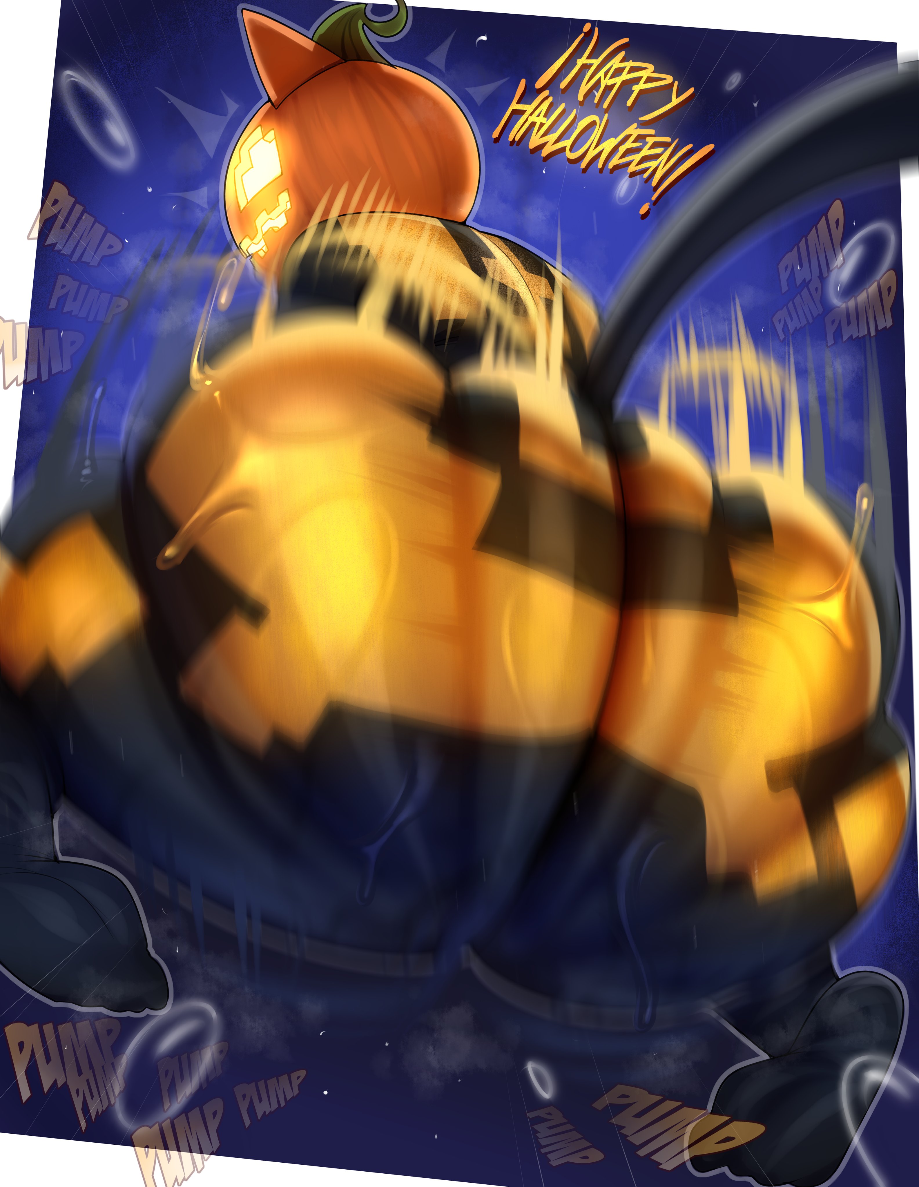 1girls, anthro, ass, ass clapping, ass focus, big ass, bottom heavy, bouncing ass, bubble butt, catgirl, clapping cheeks, fat ass, female, female only, fortnite, fortnitemares, halloween, huge ass, jiggle, jiggling ass, kneeling, large ass, looking at viewer, looking back, massive ass, motion blur, motion lines, on knees, pinkybop, pumpkin head, rippling ass, solo, spice (fortnite), sweat, sweatdrop, sweaty ass, tail, text, thick ass, thick thighs, thunder thighs, twerking, wide hips