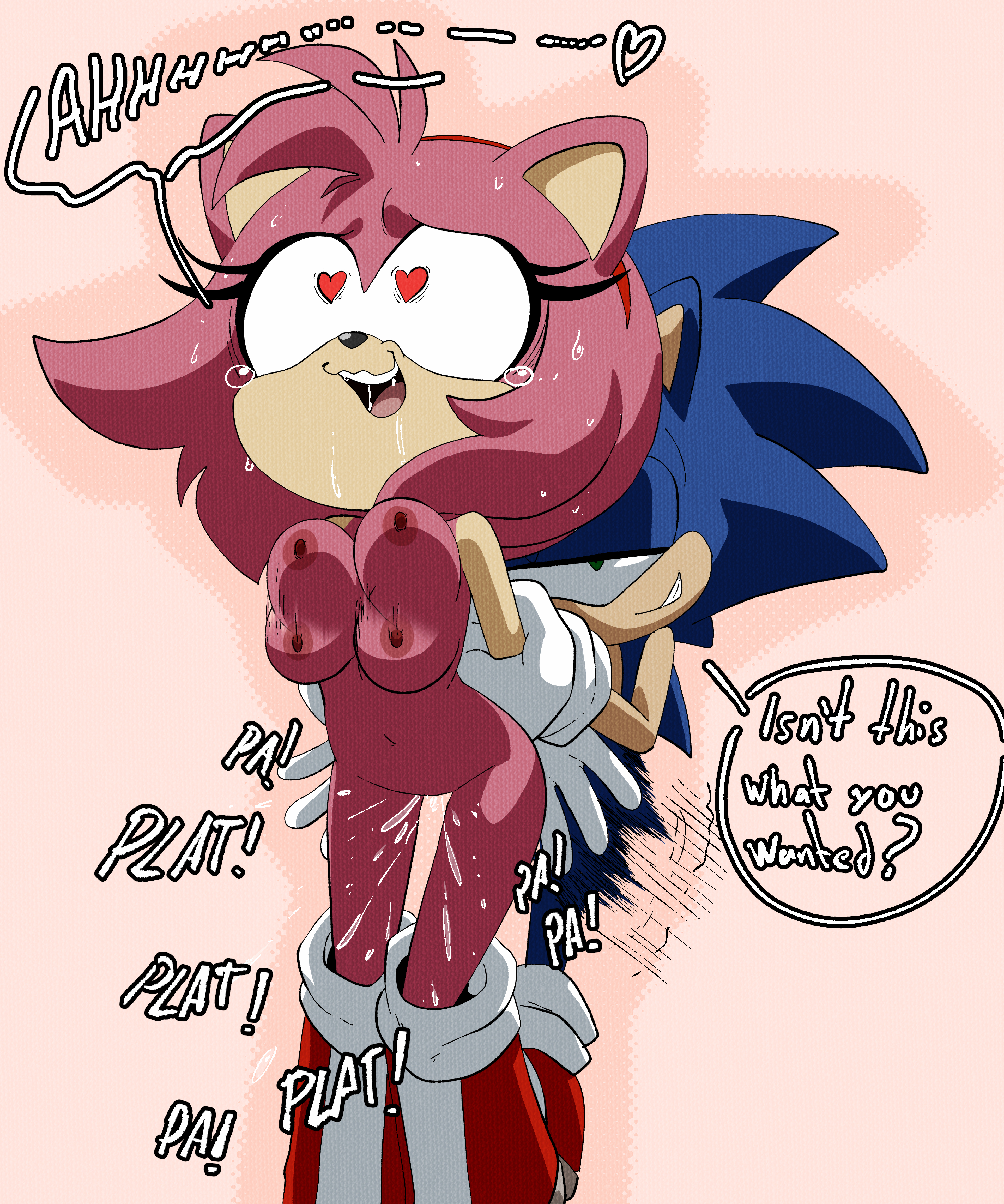 absurd res, ambiguous penetration, amy rose, anthro, areola, black nose, blue body, blue ears, blue fur, blue hair, blue quills, bodily fluids, boots, boots only, bouncing breasts, breasts, clothing, coolerinker, countershading, duo, ejaculation, english text, eulipotyphlan, eyelashes, female, footwear, footwear only, from behind position, fur, genital fluids, gloves, grin, handwear, head tuft, heart after text, heart eyes, heart symbol, hedgehog, hi res, inker comics, inkershike, male, male/female, mammal, moan, mostly nude, motion blur, motion lines, multicolored boots, multicolored clothing, multicolored footwear, multicolored shoes, naked, naked footwear, narrowed eyes, navel, nipples, nude, penetration, pink areola, pink body, pink ears, pink fur, pink hair, pink nipples, pink tongue, pussy, pussy ejaculation, red boots, red clothing, red footwear, red shoes, saliva, sega, sex, ship, shipping, shoes, shoes only, short hair, smile, sonic (series), sonic the hedgehog, sonic the hedgehog (series), sweat, sweatdrop, tan arms, tan body, tan countershading, tan inner ear, tan skin, tears, text, thick eyelashes, thigh gap, tongue, tuft, two-tone boots, two-tone clothing, two-tone footwear, two-tone shoes, vaginal fluids, vaginal penetration, white boots, white clothing, white footwear, white gloves, white handwear, white shoes