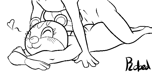 2018 4_fingers :3 aliasing all_fours ambiguous_penetration animal_crossing anthro anthrofied arched_back arm_support ass biped black_and_white blaire_(animal_crossing) blush breast_rest breasts closed_eyes curled_tail duo eyelashes faceless_male female female_focus from_behind_position gloves_(marking) heart human human_on_anthro human_penetrating humanoid_hands interspecies leaning_on_elbow line_art long_tail looking_pleasured lying male male_penetrating mammal markings monochrome nintendo nude on_front penetration penis penis_base robedart rodent sex simple_background smile solo_focus speed_bump_position squirrel straight video_games white_background