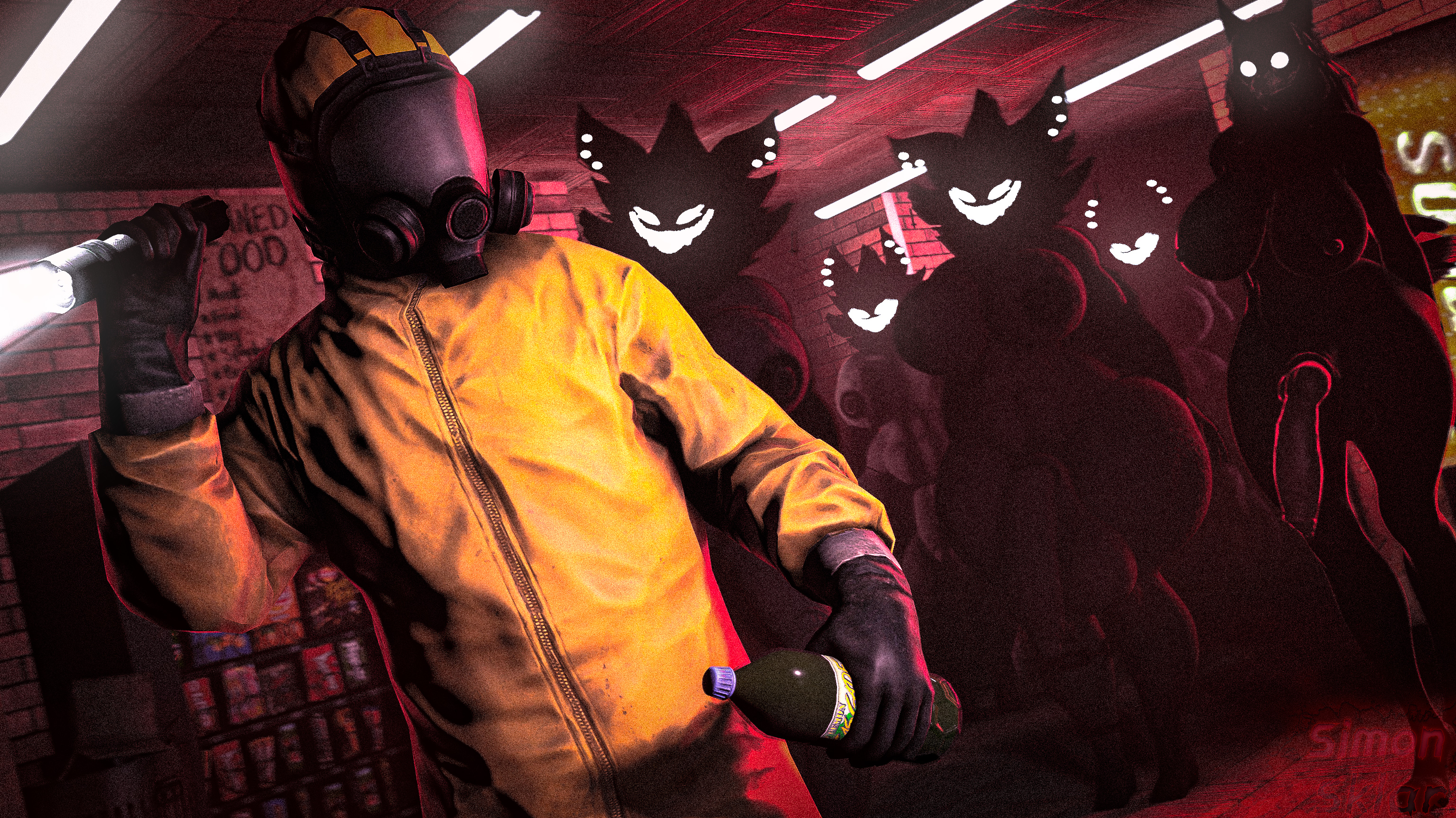 3d, 3d (artwork), backrooms, futa only, futanari, gas mask, group, karelia (acerattman), karelia futanari (acerattman), mal0, malo, scp foundation, scp-1471, sfm, simon sklar, smiler (the backrooms)