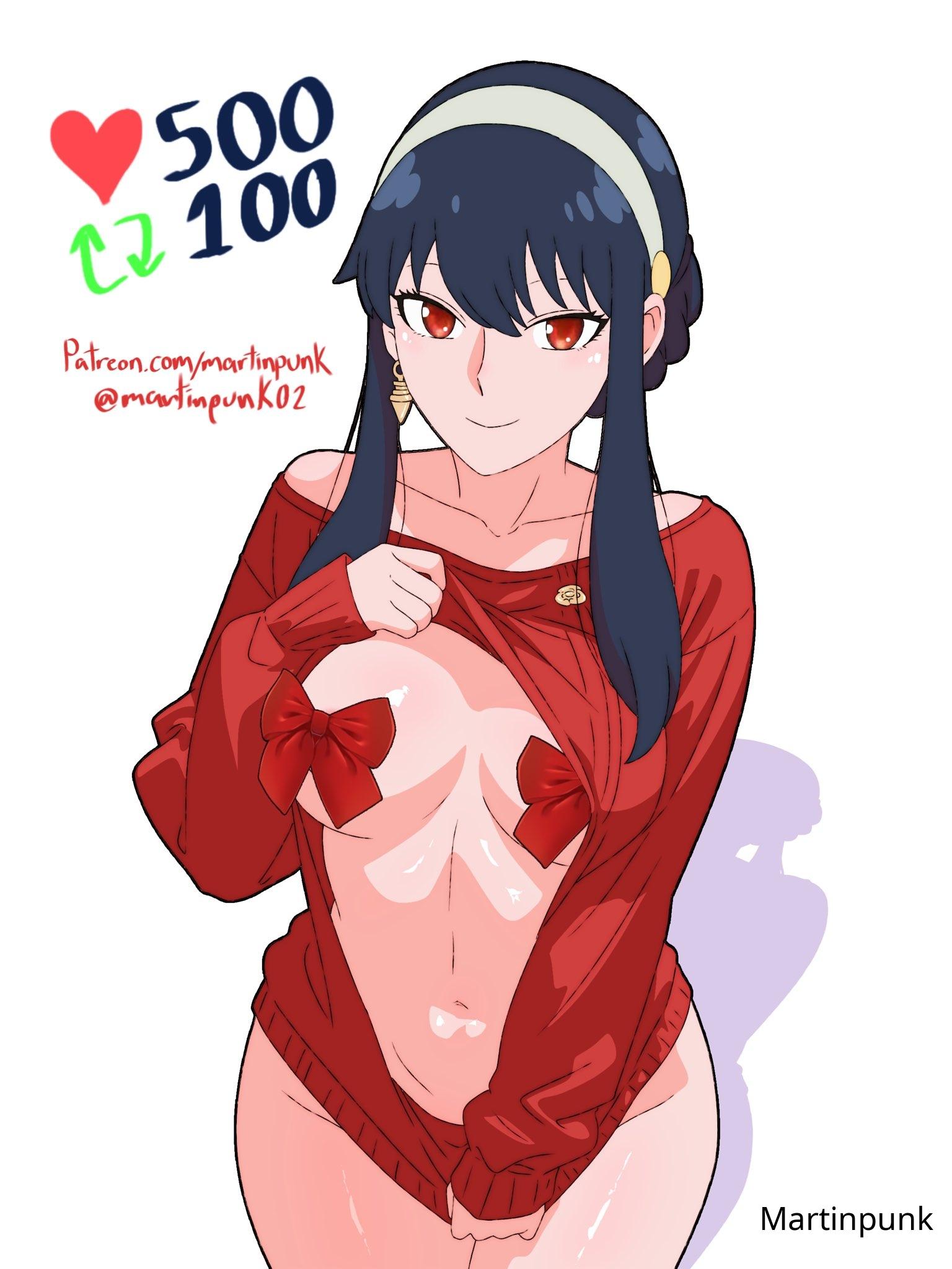 1girls, 2d, 2d (artwork), 2d artwork, adoptive mother, adult, adult female, anime milf, bare belly, bare legs, bare midriff, bare navel, bare skin, bare thighs, belly, belly button, big breasts, black hair, black-haired female, breasts, breasts apart, busty, busty female, busty girl, busty milf, child bearing hips, closed mouth smile, collarbone, curvaceous, curvaceous body, curvaceous female, curvaceous figure, curvaceous hips, curvy, curvy body, curvy female, curvy figure, curvy hips, curvy milf, digital, digital art, digital drawing, digital drawing (artwork), digital media, digital media (artwork), earrings, exposed belly, exposed legs, exposed midriff, exposed navel, exposed skin, exposed thighs, exposing, exposing breasts, exposing chest, exposing self, female, female focus, female only, fertile hips, fingers, groin, hairband, high resolution, highres, hot milf, hourglass figure, inguinal crease, inguinal ligament, large boobs, large breasts, lean figure, legs closed, legs together, linea alba, long hair, looking at viewer, martinpunk, mature, mature female, midriff, milf, mother, narrow waist, navel, nipple pasties, pasties, presenting breasts, red eyes, red pasties, red sweater, red topwear, red-eyed female, shoulders, showing breasts, showing chest, sidelocks, simple background, slender body, slender waist, slim waist, smile, smiley face, smiling, smiling at viewer, solo, spy x family, standing, stomach, sweater, thick thighs, thighs, thighs together, topwear, upper body, white background, white hairband, wide hips, yor briar, yor forger, young looking female, young milf, young woman and milf