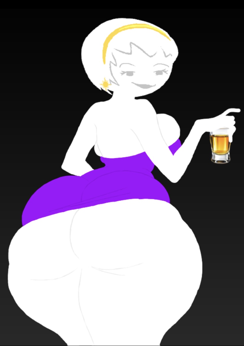 ass expansion, help44com, homestuck, hyper ass, rose lalonde, tight clothing