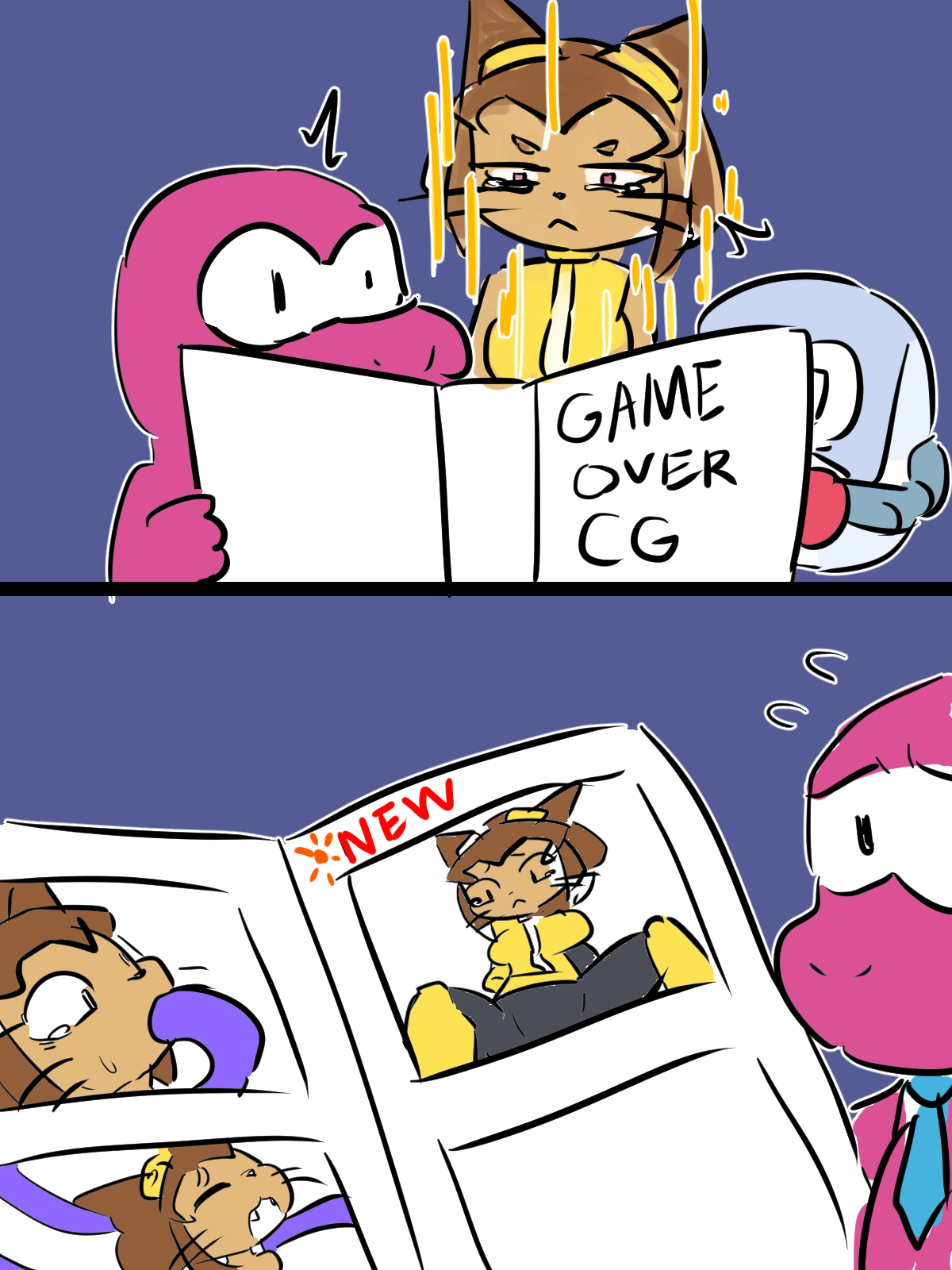 1girls, after rape, after sex, anthro, anthro focus, anthro penetrated, big breasts, brown body, brown fur, brown hair, closed eyes, color, digital media (artwork), female, female focus, game cg, game over, gameoverse, glitch productions, gobbles (gameoverse), kaboodle (gameoverse), kit (gameoverse), kit bodega, lazza 7318, open mouth, pixiv link, respawning, spread legs, tears, tentacle, tentacle in mouth, tentacle rape, tentacle sex, twitter link, whiskers, worried