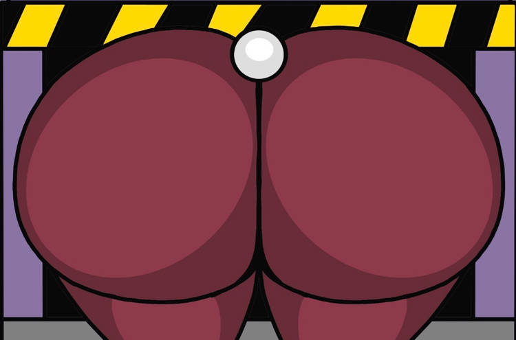 1girl, anthro, ass, big ass, bunny tail, digital media (artwork), door, female, female only, hoppi (gremlingrounded), horror, horror (theme), huge ass, huge thighs, large ass, legs, lovedoll toy factory, massive ass, rabbit, rabbit tail, shin120318, stuck, stuck in door, tail, thick ass