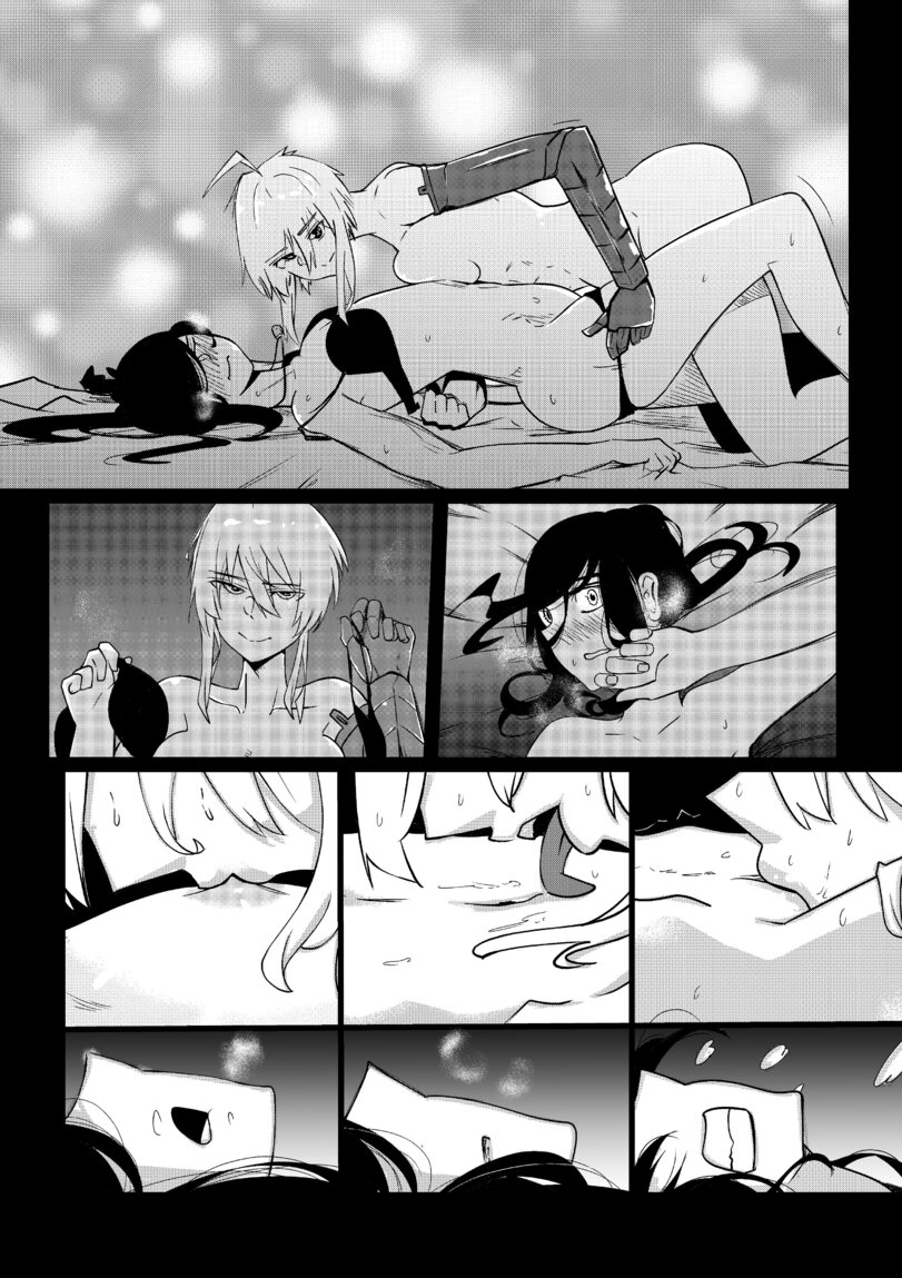 2girls, black and white, black bra, black panties, comic, dana zane, julianne stingray, lesbian sex, licking, licking pussy, moaning, removing bra, removing panties, sex, sucking breast, tagme, va-11 hall-a, yuri