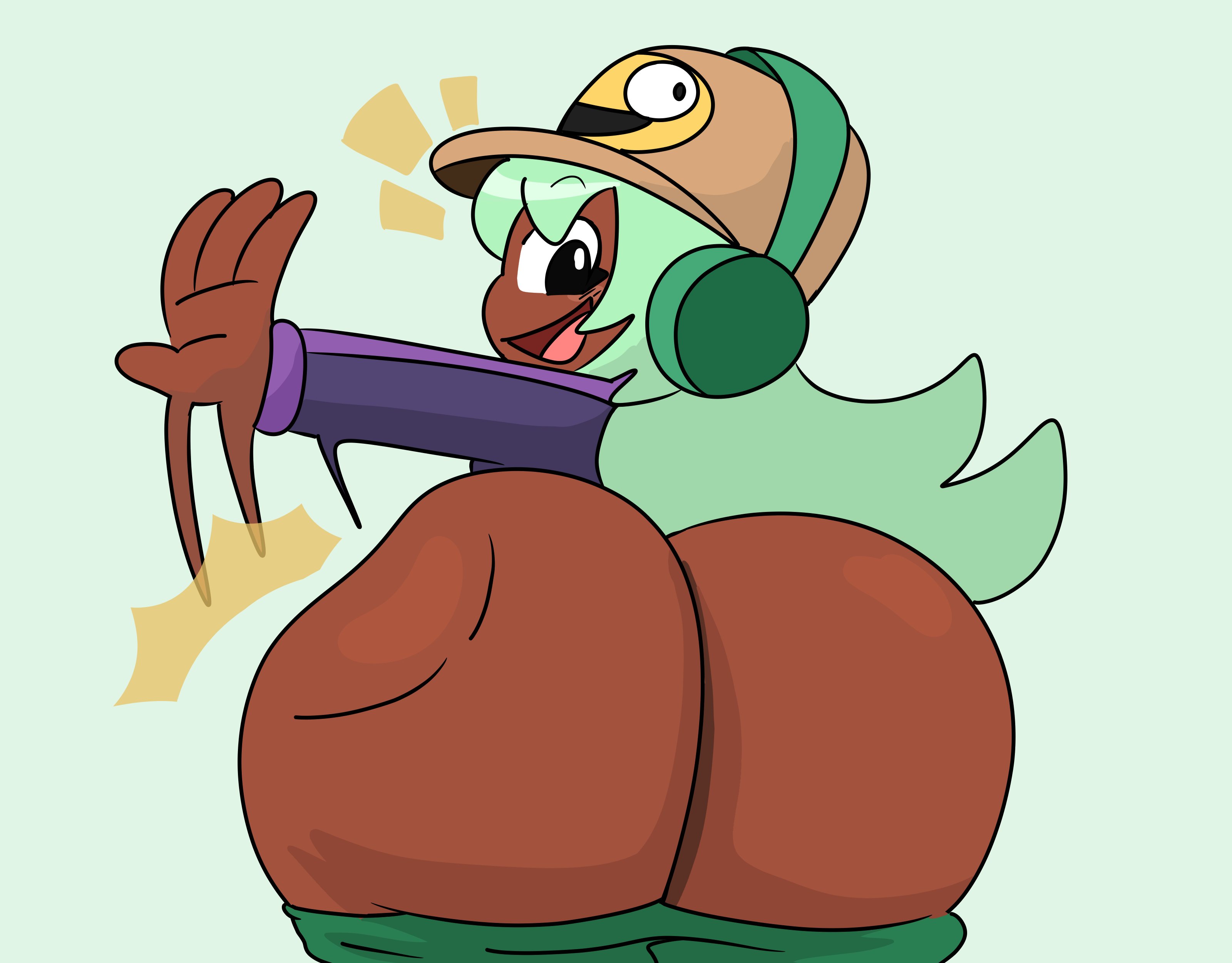 ass, ass focus, big ass, big butt, bottomless, bottomless female, brown body, butt, dark skin, dark-skinned female, dolly dimpley, female, huge ass, huge butt, hyper ass, large ass, plump ass, plump butt, round ass, round butt, self spanking, smiling friends, smiling friends self inserts, soopersunnie2, spanking, tagme