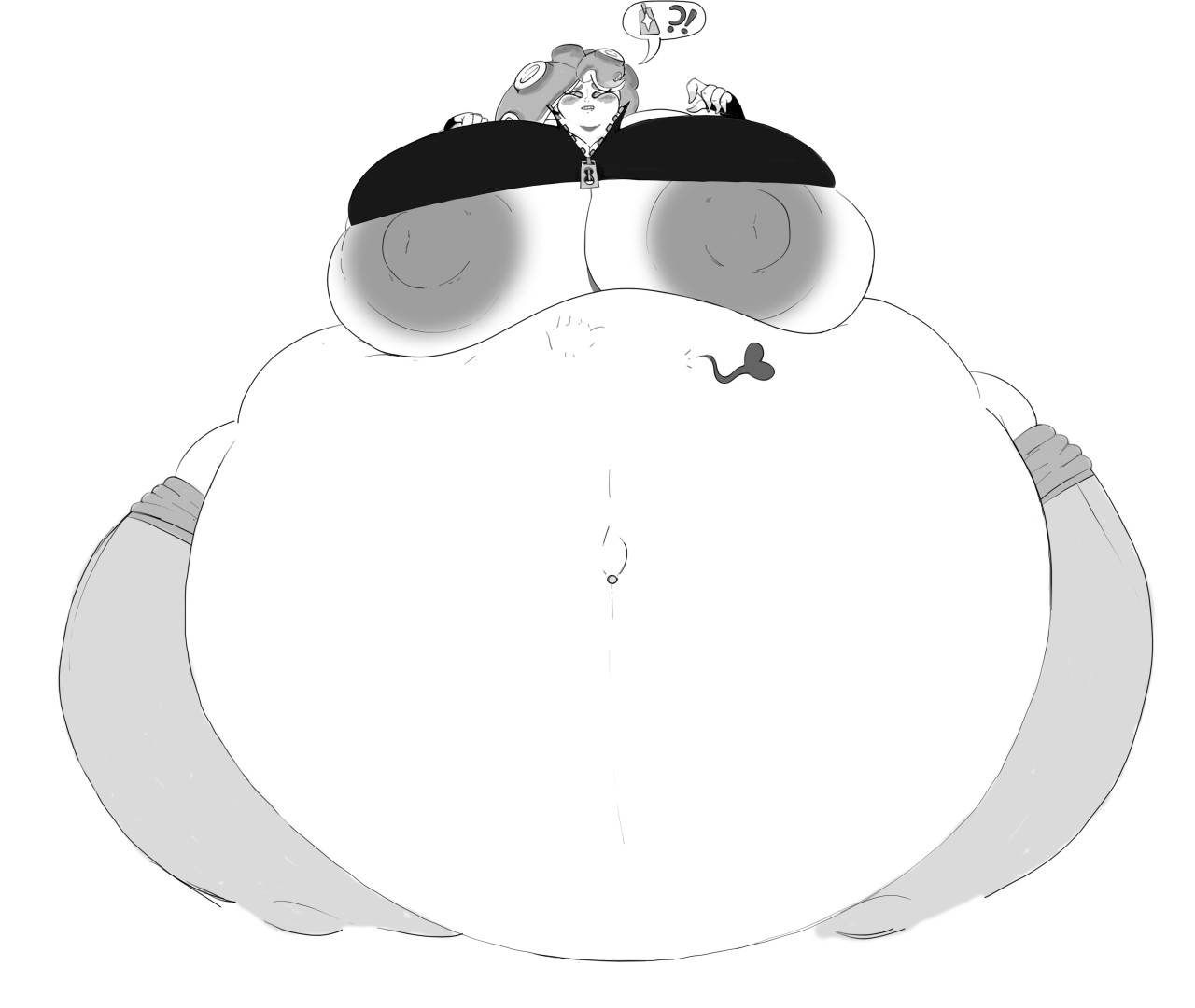 areolae, bbw, breasts, female, huge belly, hyper, hyper belly, hyper breasts, marina (splatoon), morbidly obese, nintendo, obese, smappa, splatoon, splatoon 2, vore