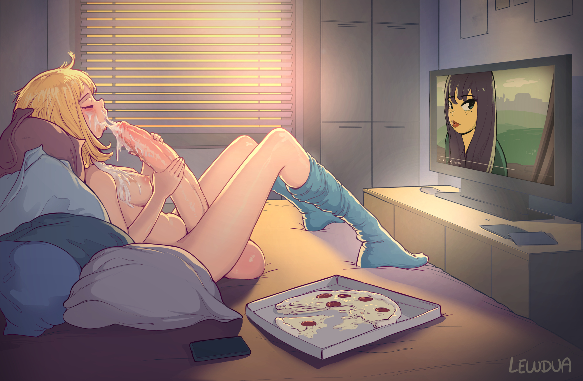 1futa, areolae, autofacial, autofellatio, balls, breasts, cum, cum in own mouth, cum on face, cum on own face, cum on self, dickgirl, erection, facial, futa only, futanari, huge balls, huge cock, hyper, hyper penis, intersex, lewdua, long hair, long penis, masturbation, mostly nude, nessie (lewdua), nipples, nude, original, penis, solo, solo futa, testicles