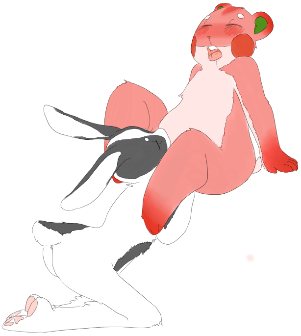 2013 3_toes 5_fingers animal_crossing anthro anthro_on_anthro anthrofied anus apple_(animal_crossing) arched_back arm_support ass big_thighs biped black_fur blush buckteeth centuries closed_eyes countershade_face countershade_torso countershading cunnilingus dotty_(animal_crossing) drooling duo dutch_rabbit eyelashes female flat_chested full-length_portrait fur hamster hindpaw interspecies kneeling lagomorph looking_pleasured mammal multicolored_fur nintendo nude open_mouth oral overweight overweight_female pawpads paws pink_anus pink_countershading pink_fur pink_pawpads pink_tongue portrait rabbit red_fur rodent saliva saliva_string sex side_view simple_background sitting teeth toes tongue two_tone_fur vaginal_penetration video_games white_background white_fur wide_hips yuri