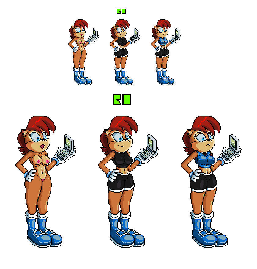 archie_comics mobian_(species) pixel_art randomobliquity_(artist) sally_acorn sega sonic_(series) sonic_satam sonic_the_hedgehog_(archie) sonic_the_hedgehog_(comics) sonic_the_hedgehog_(series) sprite sprite_art sprite_sheet transparent_background