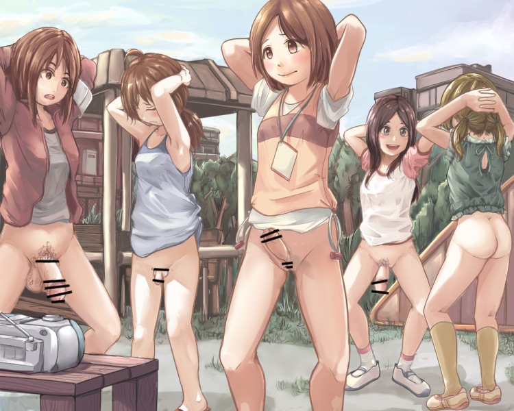 2futas, artist request, censored, futa only, futanari, intersex, little penis, penis, small penis, small penis humiliation, tiny penis, unknown artist