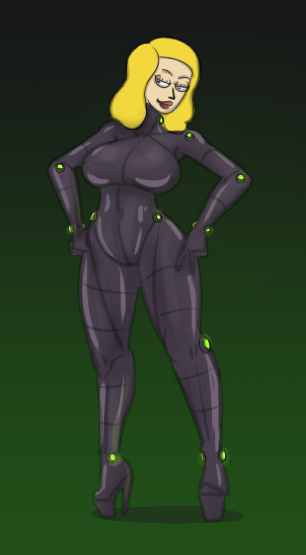 adult_swim beth_smith blonde_hair color curvy diklonius female female_only high_heels huge_breasts mature_female milf plugsuit rick_and_morty sketch thick_thighs tight_clothing