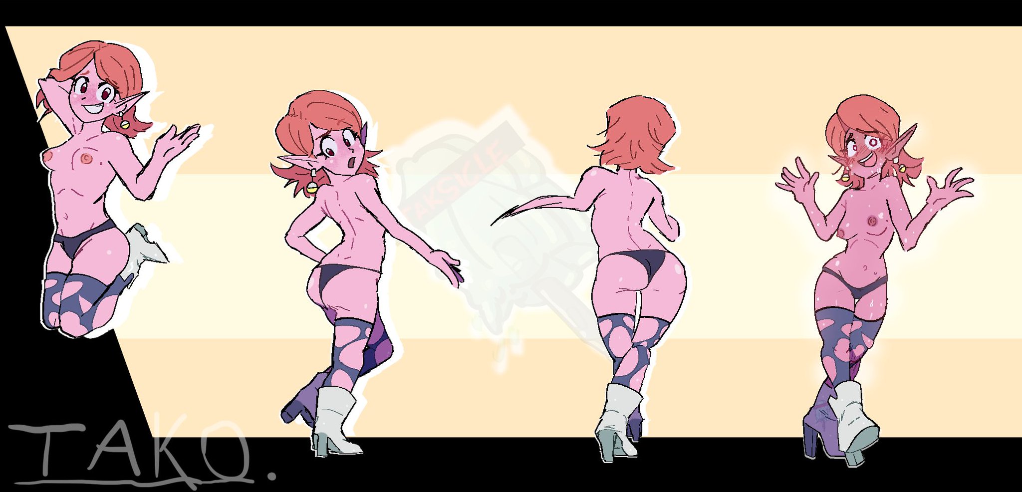 1girls, ass, breasts, chronoa, dragon ball, dragon ball xenoverse, embarrassed, female, panties, tagme, tako friend
