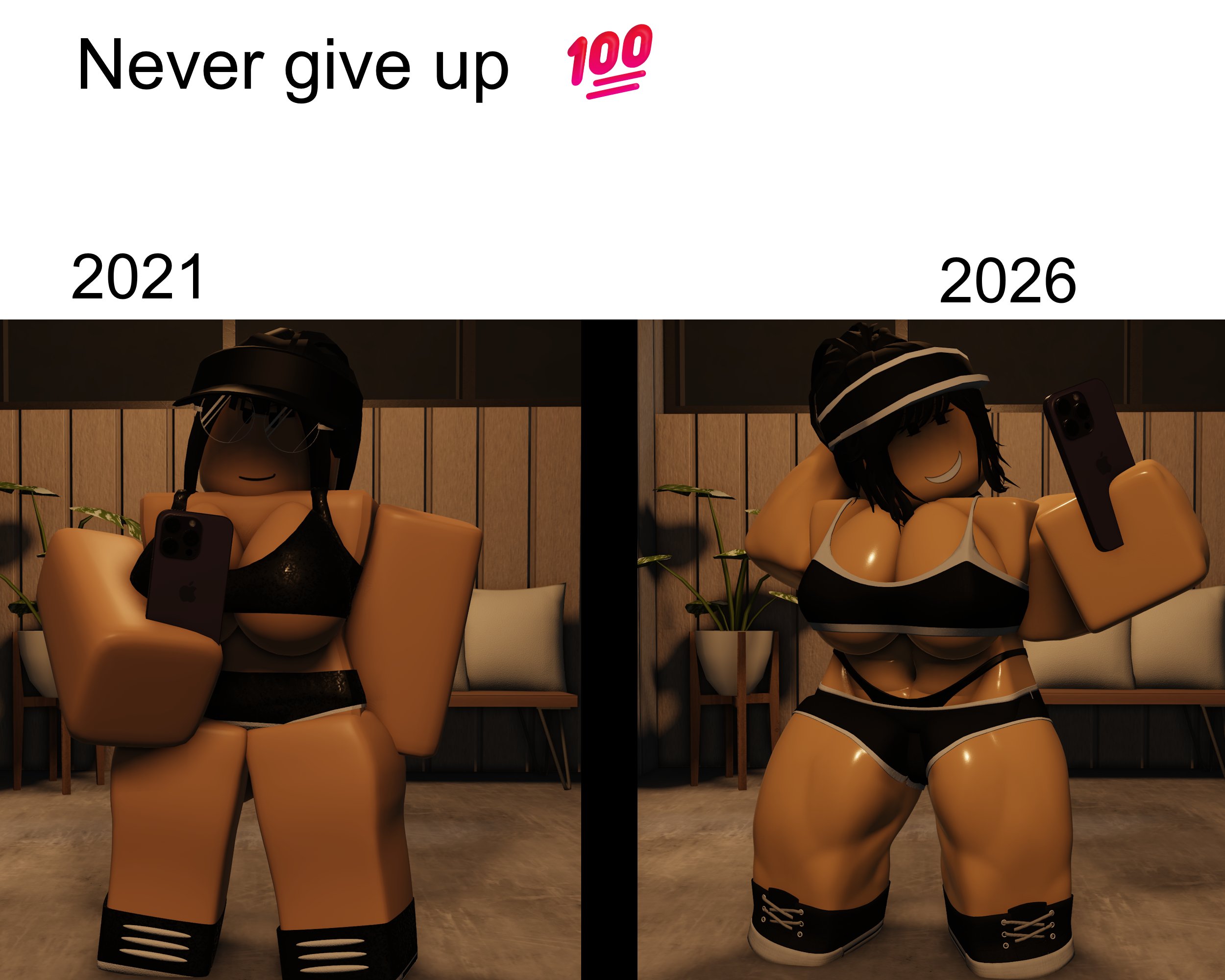 1girls, 3d, bloxmodeller, breasts, cleavage, clothing, female, female only, gym, gym clothes, progression, roblox, roblox avatar, robloxian, solo, stomach, tagme, thighs