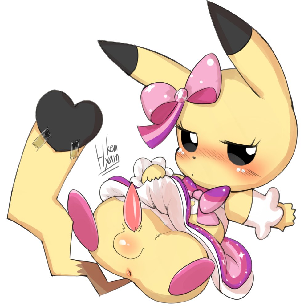 1boy 2018 animal_genitalia animal_penis anus ass balls blush choreuny cleft_tail clothed clothing cosplay_pikachu crossdressing digital_media_(artwork) dress erection eyelashes femboy feral fur furry girly heart legwear long_ears looking_at_viewer male male_only mammal nintendo penis pikachu pikachu_pop_star pokémon_(species) pokemon pokemon_oras pokemon_rgby ribbons rodent shoes simple_background sissy small_penis solo spread_legs spreading tail tape tapering_penis testicles text trap video_games yellow_fur