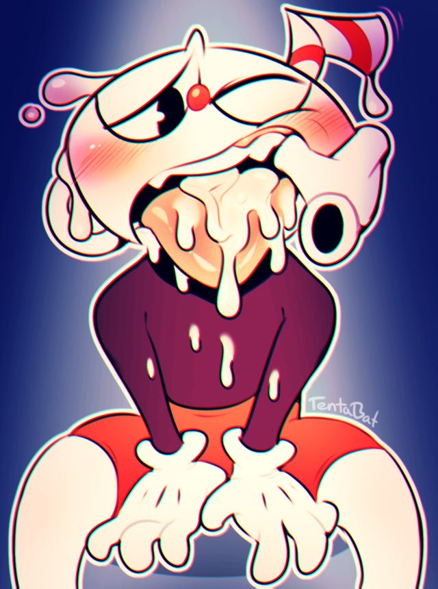 animate_inanimate better_version_at_source clothed clothing cum cum_in_mouth cum_inside cup cuphead cuphead_(game) disembodied_hand humanoid lizardbat_(artist) male object_head one_eye_closed teeth tongue video_games yaoi