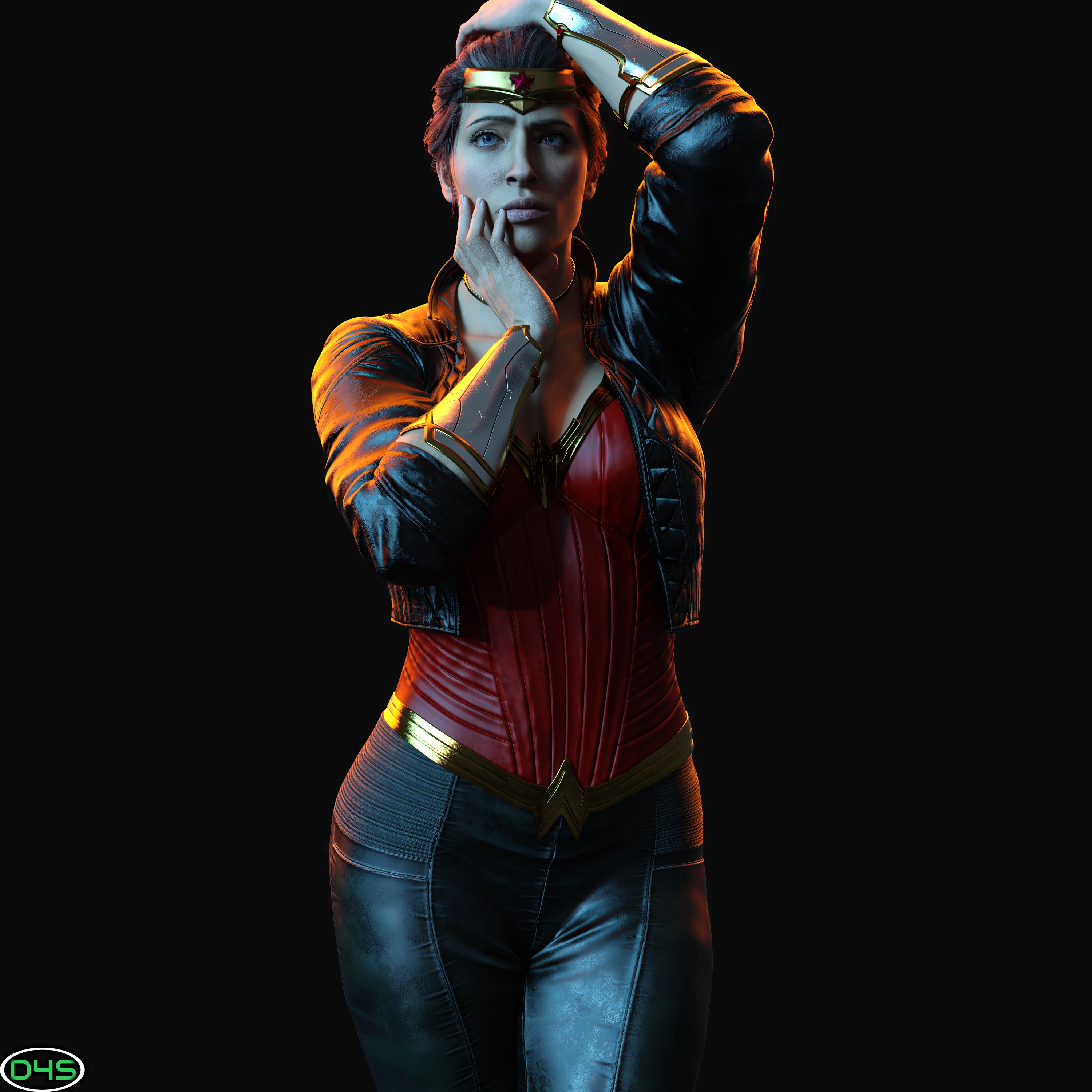 1girls, 3d, 3d model, black background, dc, dc comics, female, female focus, female only, no nude, no penetration, solo, solo female, suicide squad: kill the justice league, tagme, wonder woman, wonder woman (series), wonder woman (suicide squad game)