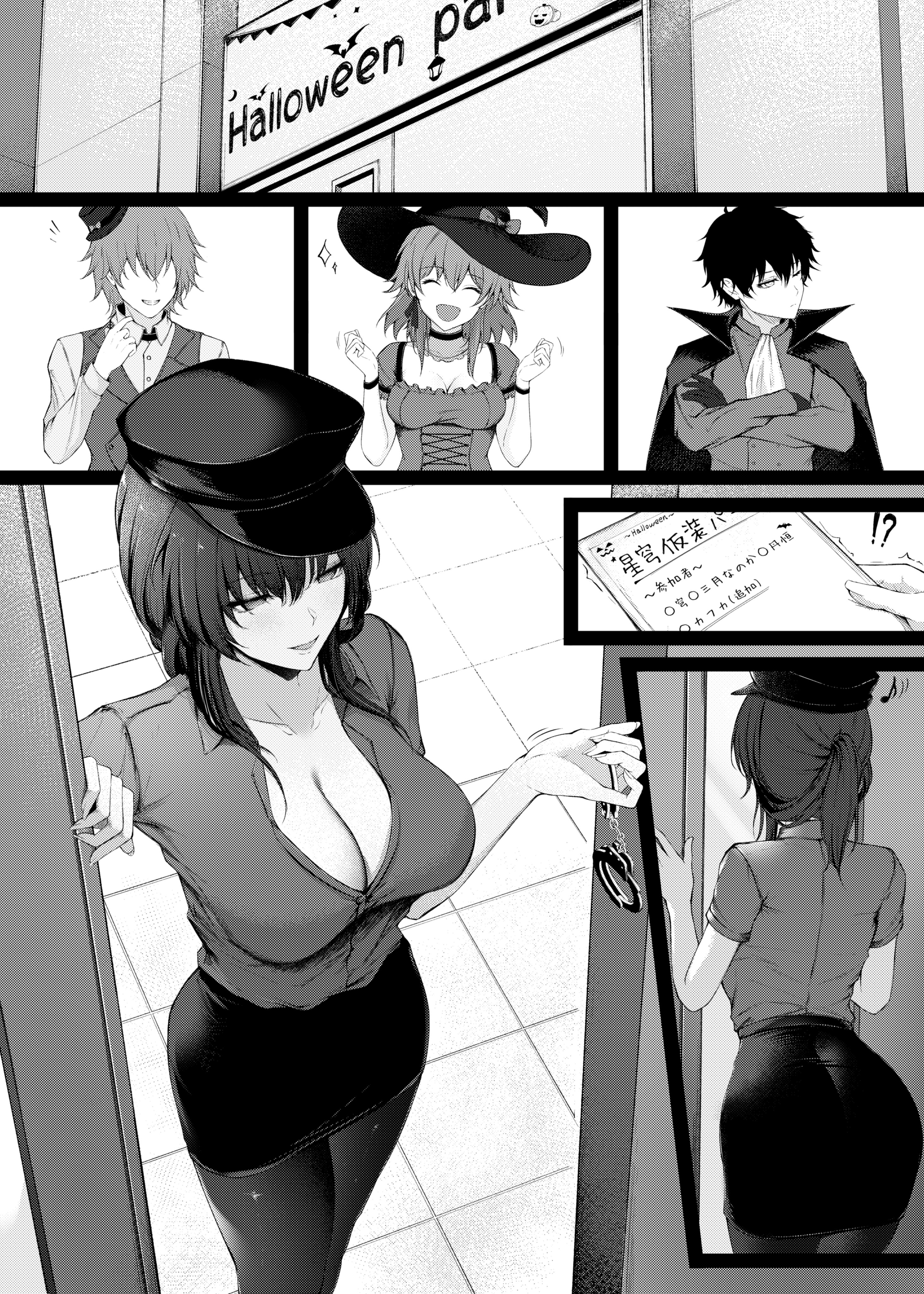 2boys, 2girls, caelus (honkai: star rail), costume, dan heng, female, halloween costume, honkai: star rail, iced tea u, kafka (honkai: star rail), male, march 7th (honkai: star rail)