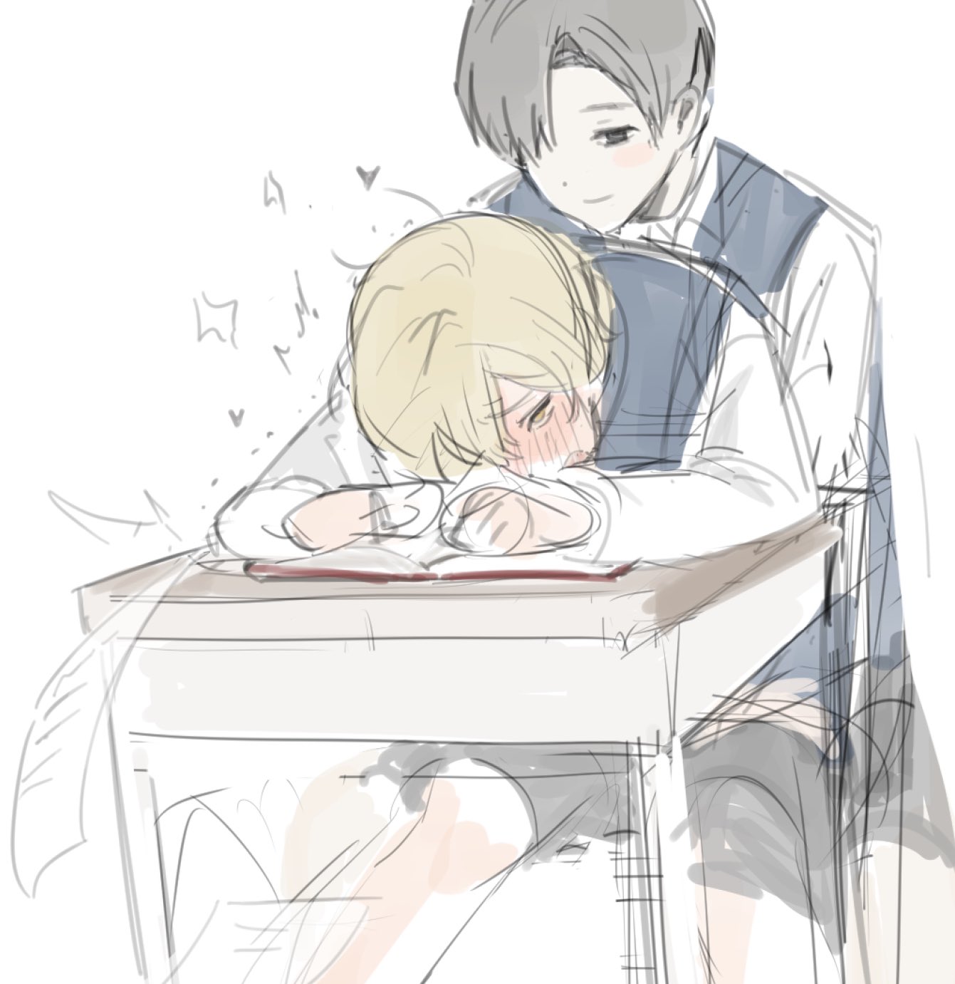 blonde male, demian (limbus company), gay, limbus company, male, project moon, sinclair (limbus company), skinny, tagme, young
