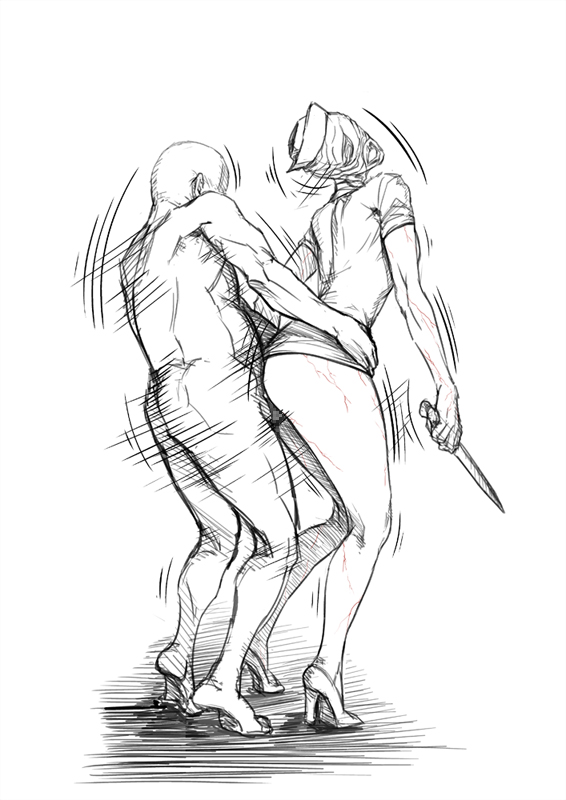 high_heels lips monochrome nurse_(silent_hill) sex silent_hill silent_hill_(film) silent_hill_homecoming sketch weapon