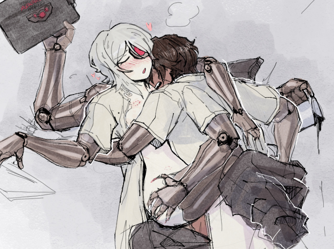 dark-skinned male, faust (limbus company), heathcliff (limbus company), limbus company, project moon, sex, tagme