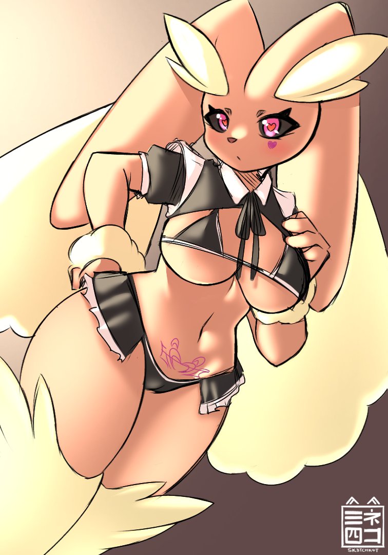 big_breasts breasts lopunny pokemon pokemon_(species) sk3tchk4t tagme thick_thighs wide_hips