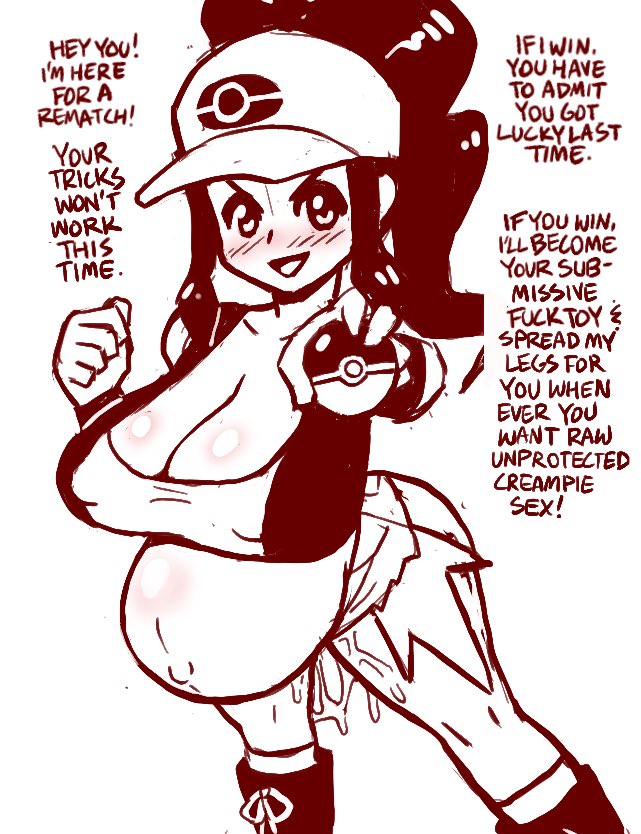 1girls ass big_ass big_belly big_breasts big_butt black_and_white breasts challenge clothing dialogue english_text female female_only game_freak gigantic_breasts hi_res hilda_(pokemon) huge_ass huge_breasts imminent_defeat imminent_sex looking_at_viewer monochrome mossyfroot mostly_clothed nintendo pokeball pokemon pregnant pregnant_belly pussy_juice pussy_juice_drip solo solo_female tagme talking_to_viewer text time_skip wet_pussy