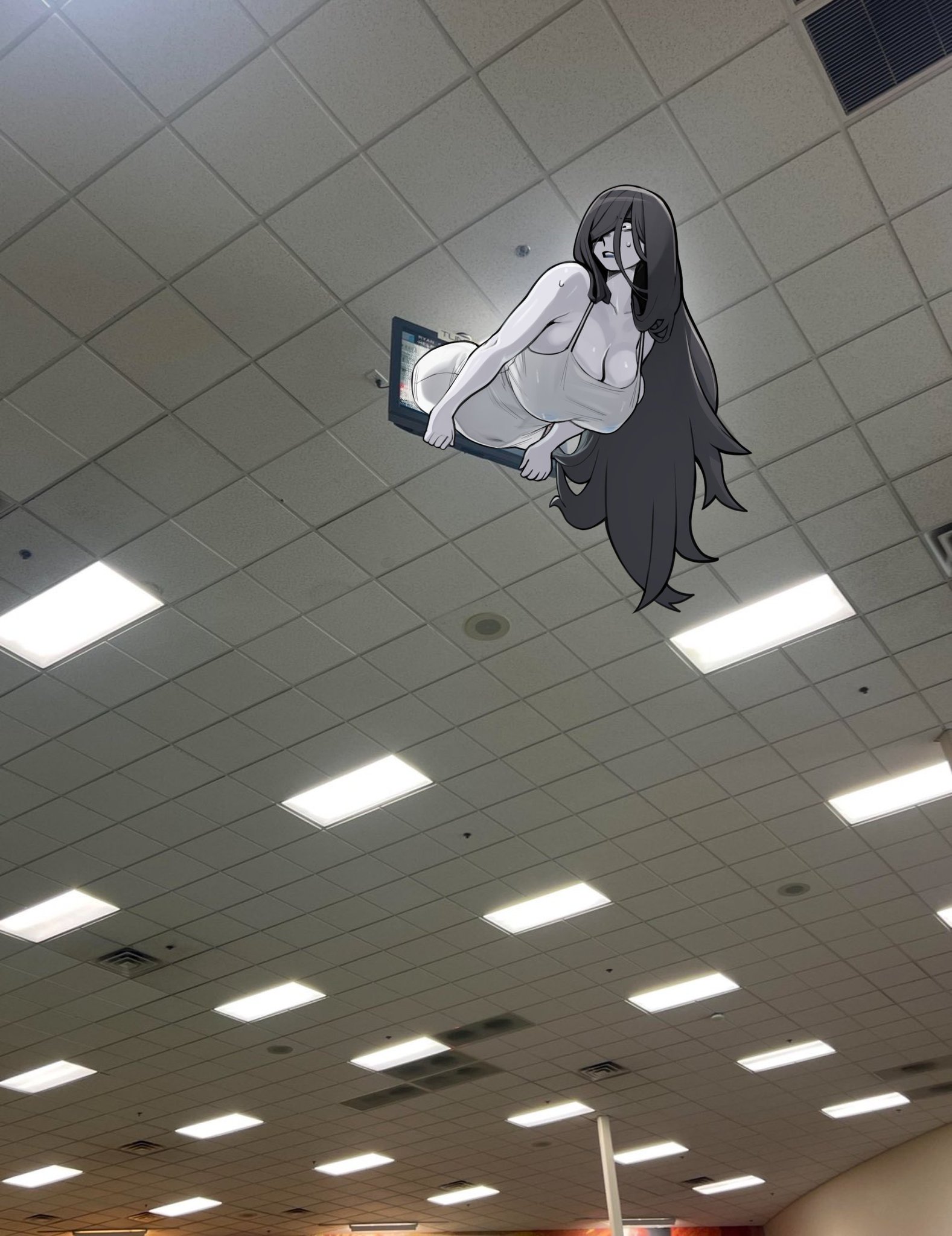 ba rahyun, breasts, clothed, clothed female, female, tagme, the ring, the tv that the ring girl would break her neck from, yamamura sadako