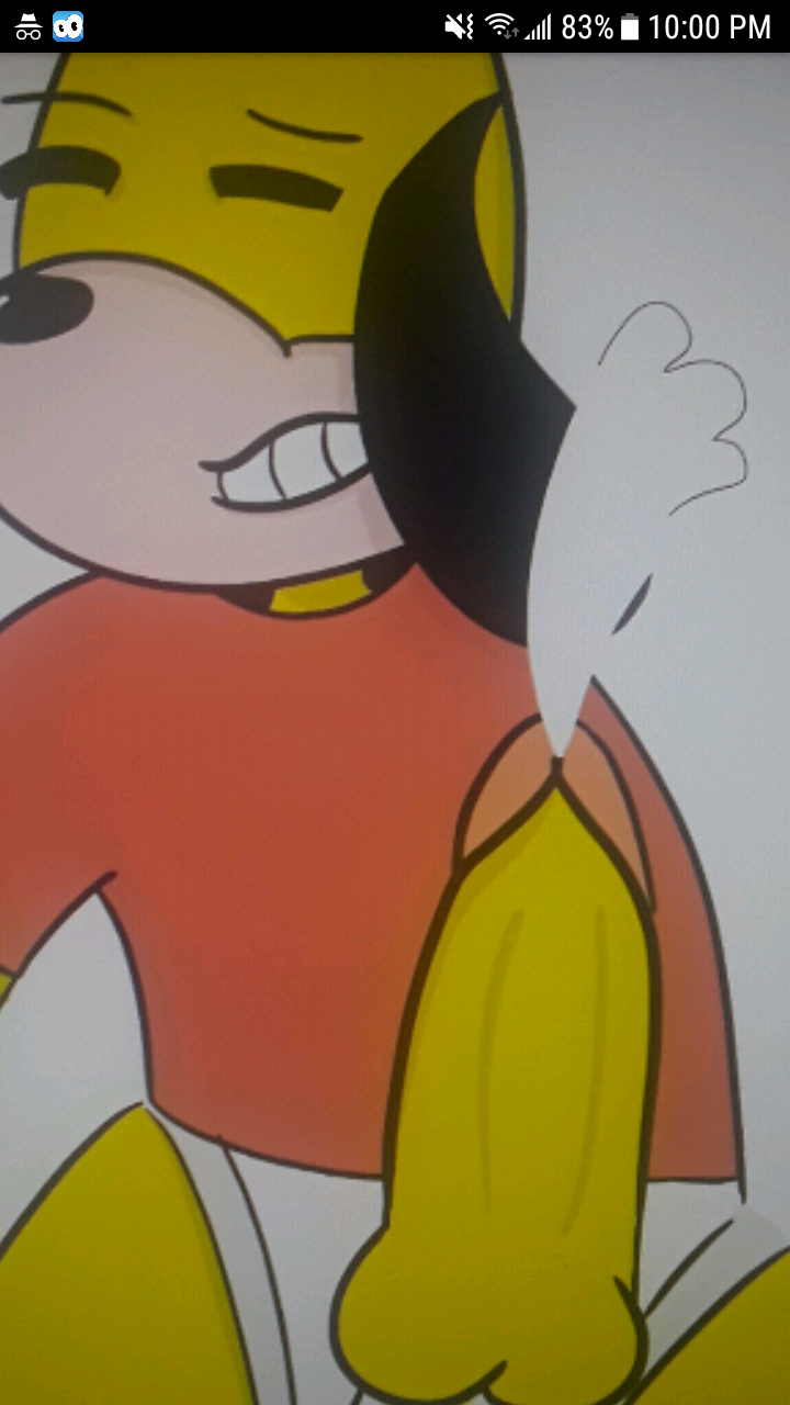 cum male_focus red_shirt toontown toontown_dog toontown_online yellow_dog yellow_skin