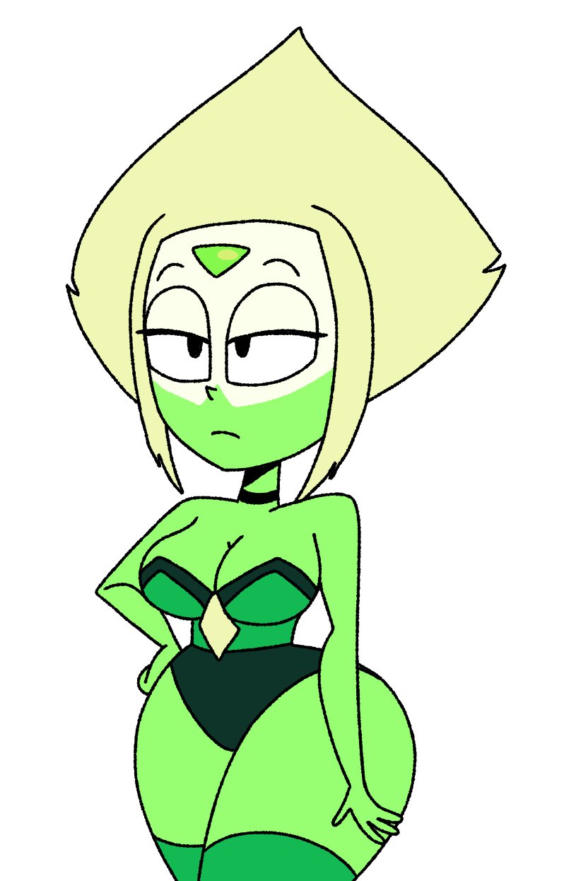 1girls 2023 4_fingers alien alien_girl big_ass big_breasts black_eyes cartoon_network cute female gem_(species) green_body grey_hair light_yellow_hair montatora-501 omegusmaximus peridot_(steven_universe) steven_universe tagme thick_thighs triangular_hair visor