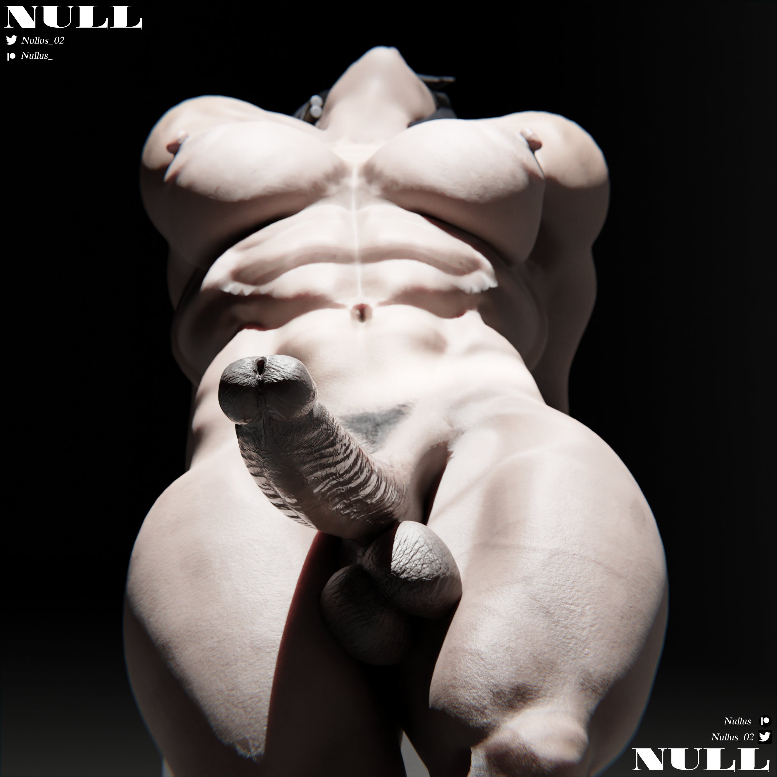 3d, abs, futa only, futanari, intersex, large penis, muscular, muscular futa, nullus 02, nyl pharah, overwatch, overwatch 2, penis, pharah