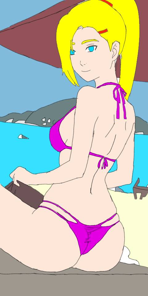 1girls anime_girl beach bikini blonde_hair blue_eyes colored_sketch deviantart deviantart_username digital_art digital_media_(artwork) digital_painting_(artwork) drawing_scl drawing_tablet female female_only human ibispaintx ino_yamanaka naruto naruto:_road_to_ninja naruto:_the_last naruto_(series) naruto_shippuden purple_bikini samuelscl solo