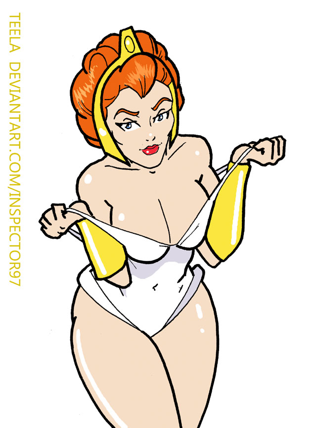 cleavage getting_undressed inspector97 masters_of_the_universe red_hair straps_off_shoulders teela