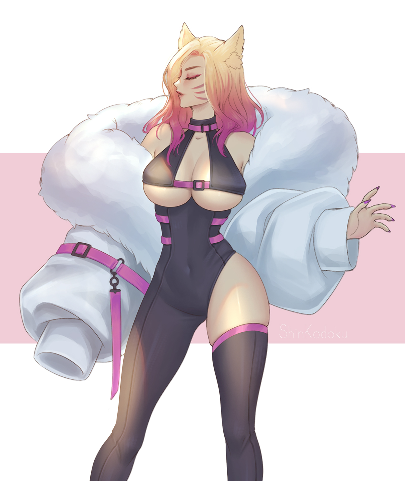 1girls, ahri, female, female focus, female only, k/da ahri, k/da all out ahri, k/da all out series, k/da series, league of legends, shinkodoku
