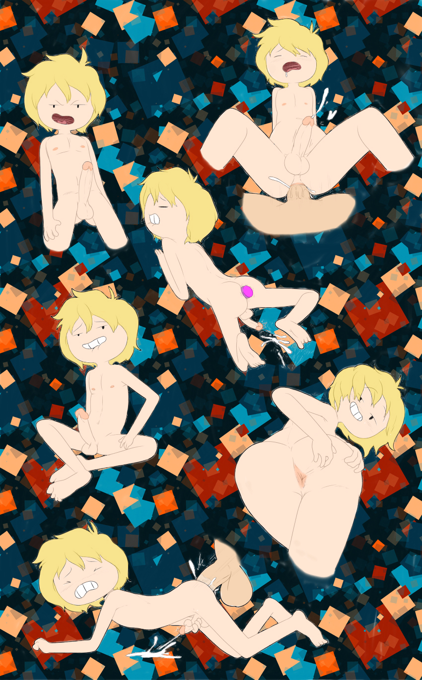 adventure time, anal, backsack, balls, ballsack, bent over, biting lip, blonde hair, cartoon network, closed eyes, cock-tail, colored, colorized, cowgirl position, crossed legs, cum, cum splatter, cum while penetrated, cumshot, darkhammer, dildo, disembodied penis, drooling, edit, erection, femboy, finn the human, gay, gay sex, handjob, huge balls, huge cock, jerseydevil, looking back, male, masturbation, medium penis, messy hair, mob face, naughty face, penis, presenting, sidesack, spreading, tan skin, vibrator, yaoi
