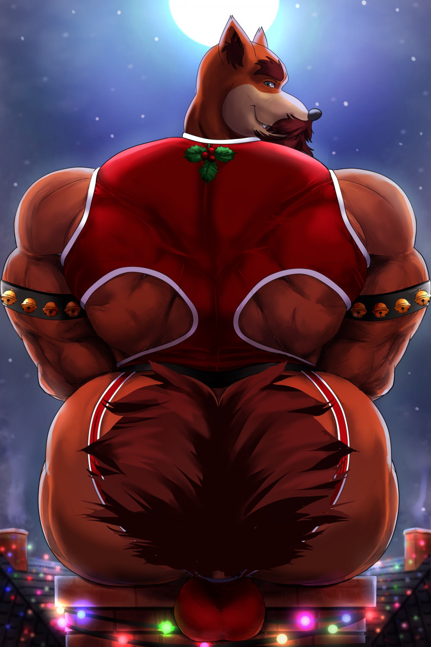 1boy 2020 2:3 anthro anus armband ass back_muscles backsack ball balls ballsack bandicoot bell big_butt big_muscles body_hair butt_focus butt_hair canon15 chimney christmas christmas_lights clothing dad_bandicoot_(gman420) facial_hair fangs fluffy_tail full_moon genitals goatee hi_res holidays holly_(plant) jockstrap looking_at_viewer looking_back male male_only mammal marsupial moon muscles muscular_anthro muscular_male mustache night orange_fur outside perineum plant rear_view red_berries scrotum sitting sky smile solo spiky_leaves star starry_sky tattoo testicles thick topwear underwear wide_hips