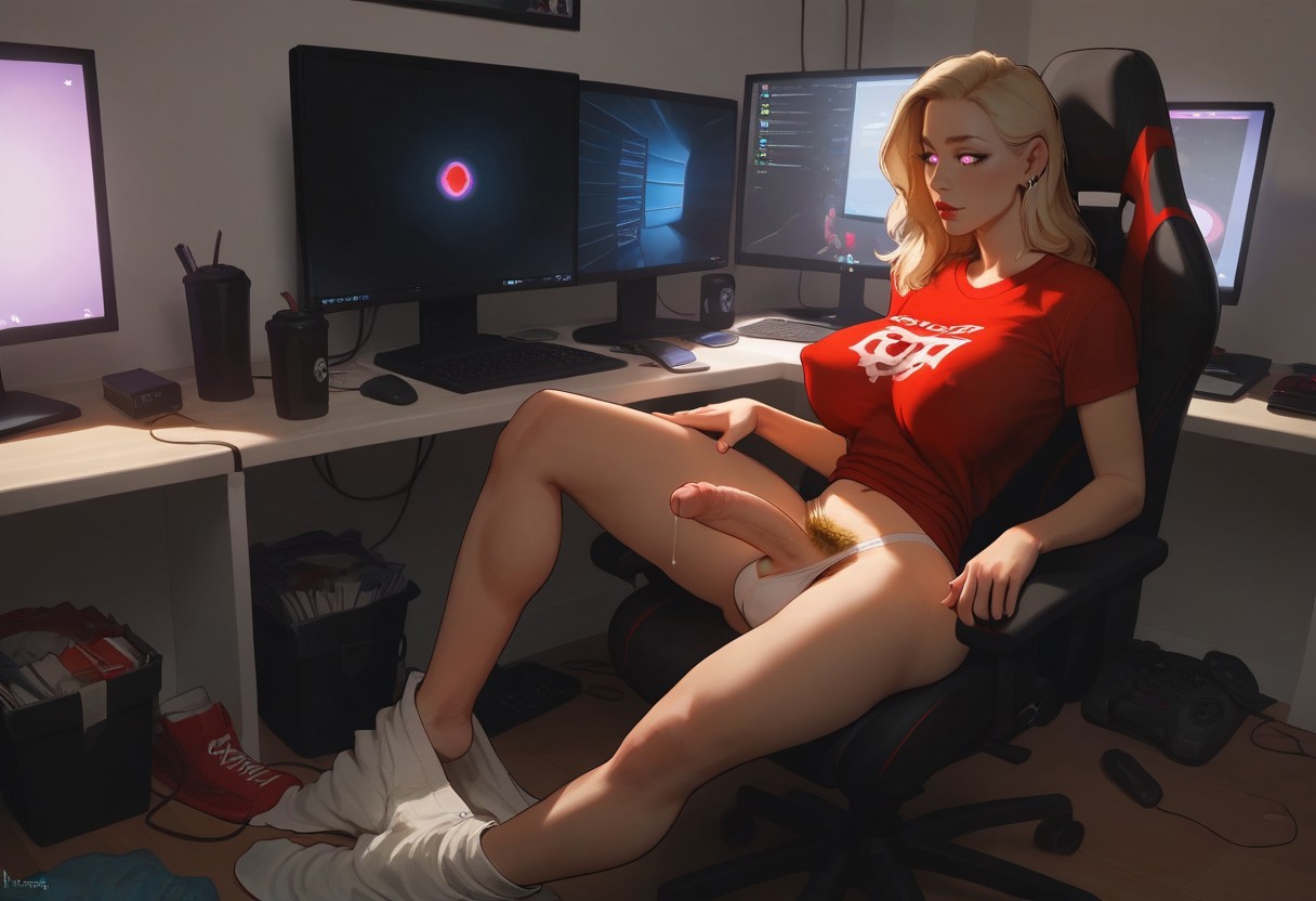 1futa, ai generated, bulge, clothing, dalan063, futanari, hypnosis, intersex, streaming, transformation