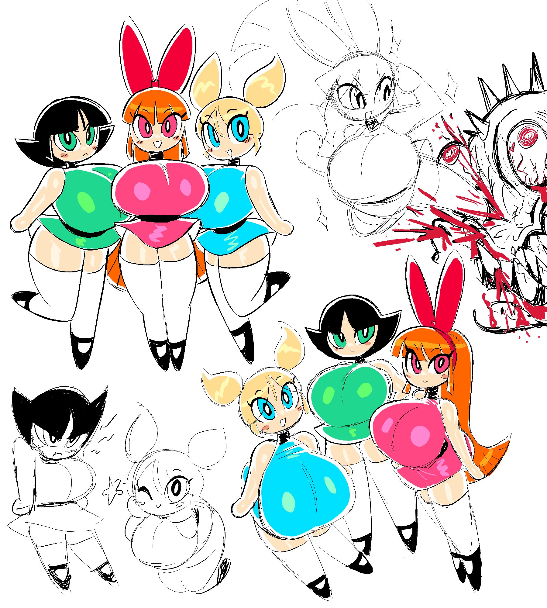 3girls, ass, big ass, big boobs, big breasts, big butt, big hips, big thighs, big tits, black hair, blonde, blonde female, blonde hair, blonde hair female, blossom (powerpuff girls), blue eyes, boobs, breasts, bubbles (powerpuff girls), butt, buttercup (powerpuff girls), cartoon network, curvaceous, curvaceous body, curvaceous female, curvaceous figure, curvaceous hips, curvaceous thighs, curvy, curvy body, curvy female, curvy figure, curvy hips, curvy thighs, female, female only, gigantic ass, gigantic boobs, gigantic breasts, gigantic butt, gigantic hips, gigantic thighs, gigantic tits, green eyes, hips, huge ass, huge boobs, huge breasts, huge butt, huge hips, huge thighs, huge tits, ilikestuffdoyou, long hair, massive ass, massive boobs, massive breasts, massive butt, massive hips, massive thighs, massive tits, medium hair, miniskirt, pigtails, pink eyes, powerpuff girls, red hair, redhead, redhead female, short hair, sisters, smaller female, theguywhodrawsalot, thick thighs, thighhighs, thighs, tits, voluptuous, voluptuous body, voluptuous female, wide hips, wide thighs