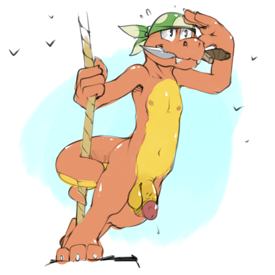 anthro balls crocodile crocodilian hollo_nut klinger male male_only penis reptile scalie uncut