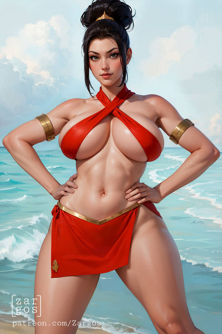 1girls ai_generated ass avatar_legends avatar_the_last_airbender azula big_ass big_breasts bikini breasts female fire_nation mommy nickelodeon swimsuit thick_thighs zargos