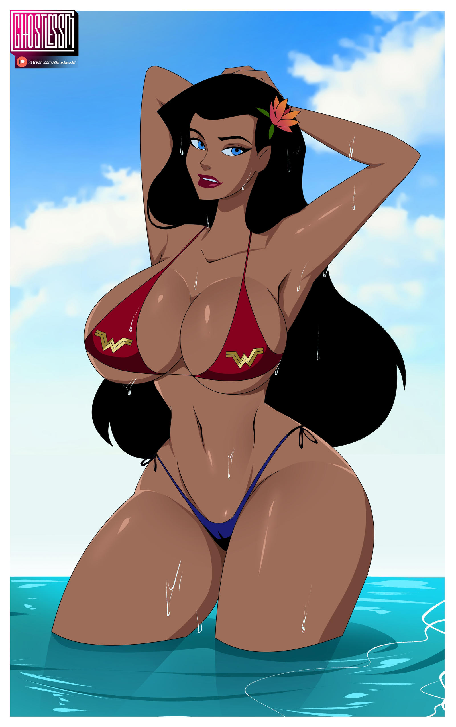1girls, amazon, ass, athletic, athletic female, big breasts, breasts, bust, busty, chest, curvaceous, curvy, curvy figure, dc, dc comics, dcau, diana of themyscira, digital media (artwork), female, female focus, female only, fit, fit female, ghostlessm, hero, heroine, hips, hourglass figure, huge ass, huge breasts, justice league, large ass, large breasts, legs, light skin, light-skinned female, long hair, looking at viewer, mature, mature female, slim waist, solo, superhero, superheroine, thick, thick hips, thick legs, thick thighs, thighs, top heavy, voluptuous, voluptuous female, waist, wide hips, wonder woman, wonder woman (dcau), wonder woman (series)