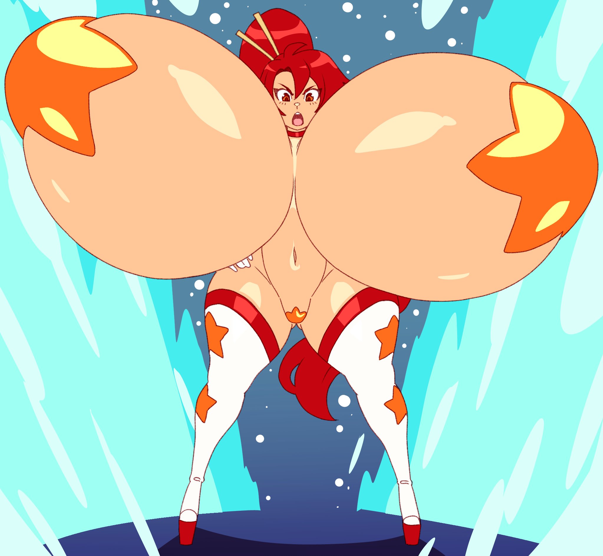 1girls, angstrom, big breasts, breasts, breasts bigger than ass, breasts bigger than head, breasts bigger than torso, enormous breasts, female, female focus, female only, giant breasts, gigantic breasts, huge breasts, hyper, hyper breasts, large breasts, massive breasts, pasties, space yoko, star pasties, tagme, tengen toppa gurren lagann, yoko littner