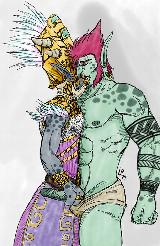 1boy 1girls blizzard_entertainment handjob lamenbeast princess_talanji troll_(warcraft) troll_female warcraft world_of_warcraft zandalari_troll