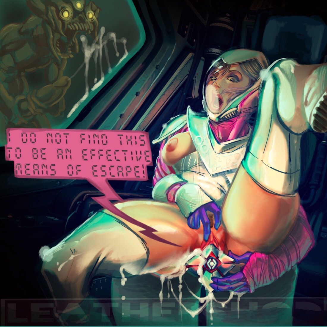big breasts, blue eyes, breasts, destiny (game), female, female only, human, orange skin, white skin
