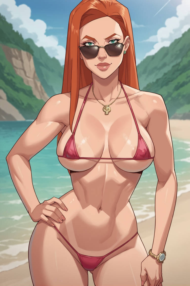 1girls, ai generated, ass, atom eve, bikini, breasts, female, female only, invincible, invincible (comics), invincible (tv series), panties, pussy, samantha eve wilkins, small panties, solo