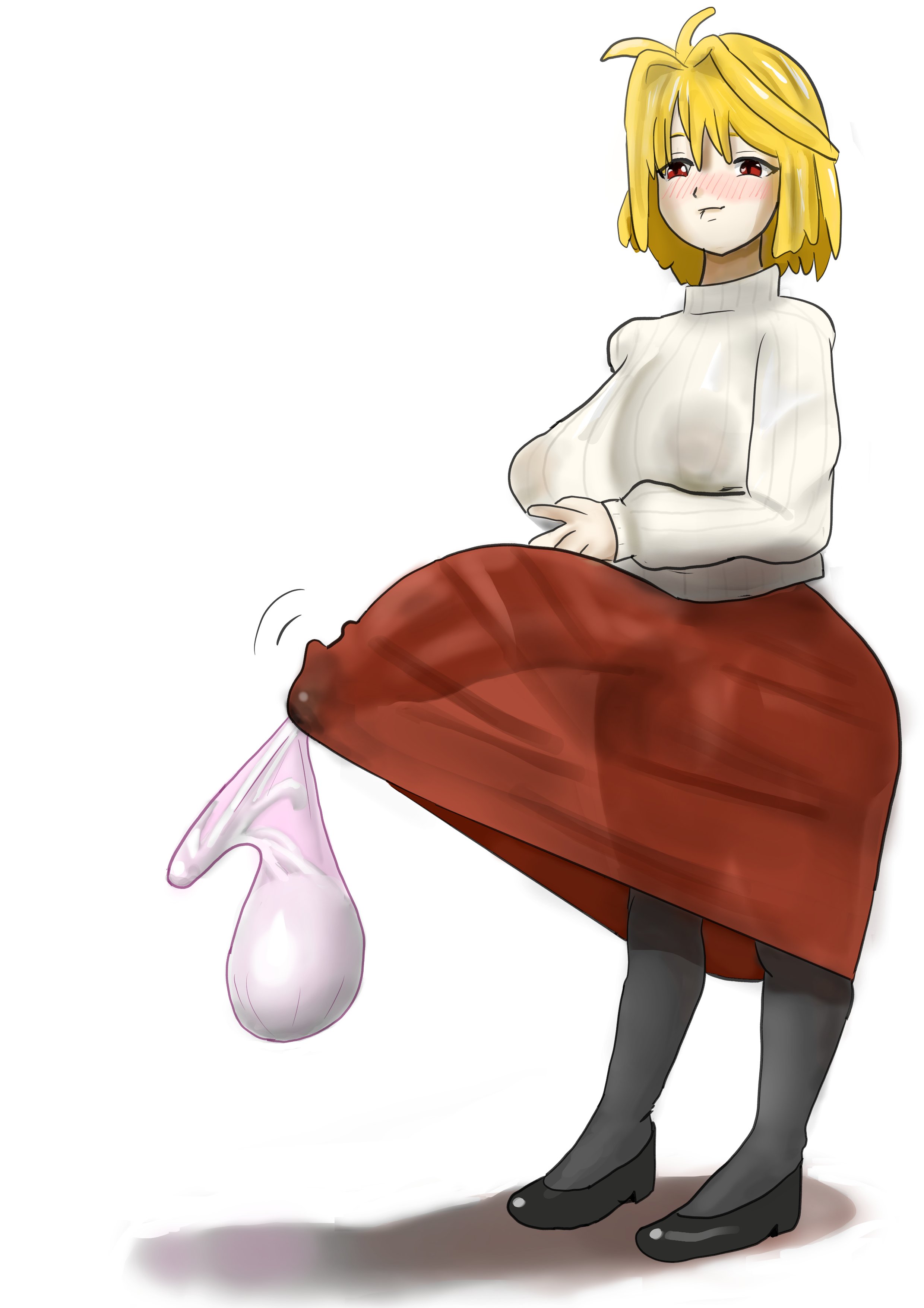 1futa, arcueid brunestud, big breasts, big penis, blonde futa, blonde hair, bulge, bulge under clothes, busty, dick, dickgirl, enormous breasts, erect penis, erection, erection under clothes, fat cock, futa only, futanari, huge breasts, huge cock, large breasts, large penis, melty blood arcueid figure (meme), meme, mostly clothed, penis, penis outline, penis under clothes, sand1447, tsukihime