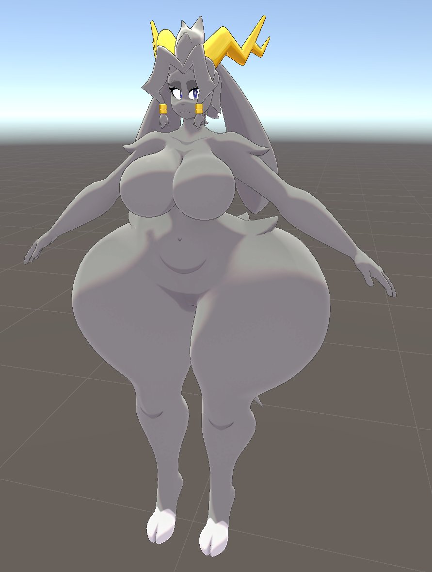 3d big_ass big_breasts breasts bubble_butt female furry huge_ass nonarycubed pseudoregalia sybil_(pseudoregalia) thick_thighs wide_hips