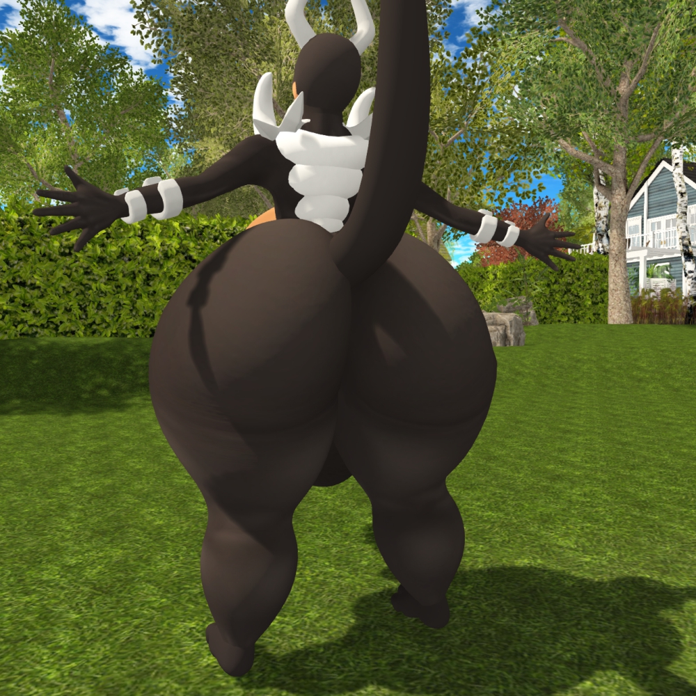 big_ass big_penis bubble_butt ferialexonar furry houndoom huge_ass huge_cock male nintendo penis pokémon_(species) pokemon second_life thick_thighs wide_hips