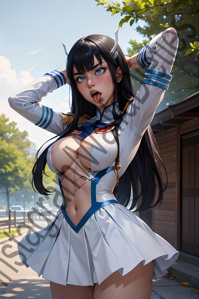 ahe_gao ai_generated female kill_la_kill kiryuuin_satsuki open_mouth satsuki tongue tongue_out